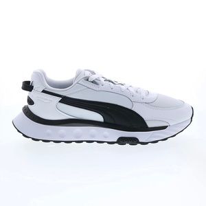 New Puma Mens Wild Rider Route White Lifestyle Sneakers Size: 8
